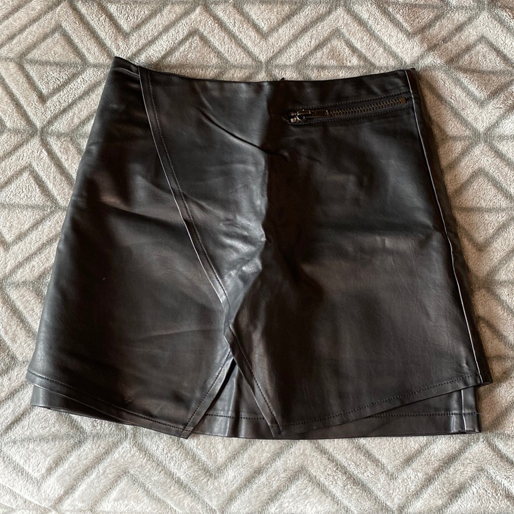 Black Leather Mini Skirt